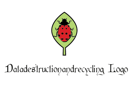 ladybug on leaf logo