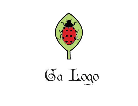 ladybug on leaf logo