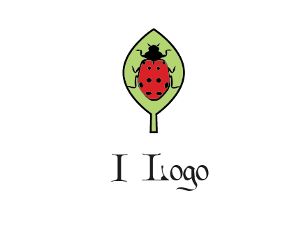 ladybug on leaf logo