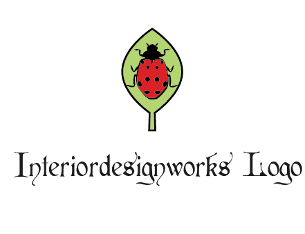 ladybug on leaf logo