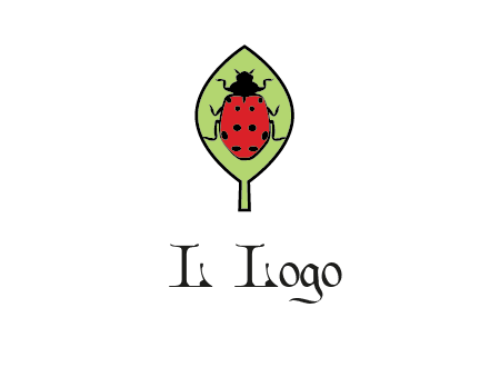 ladybug on leaf logo