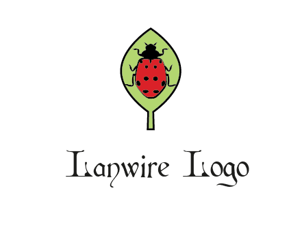 ladybug on leaf logo