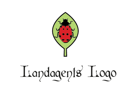 ladybug on leaf logo