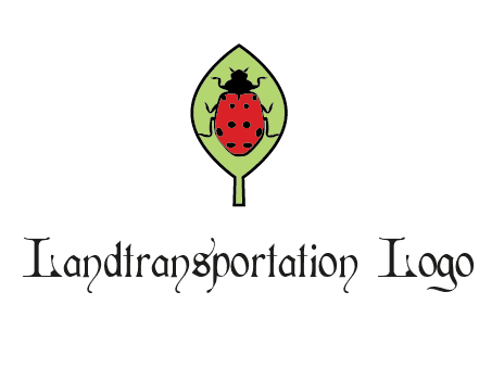 ladybug on leaf logo