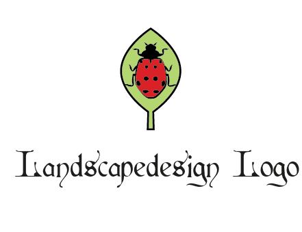 ladybug on leaf logo