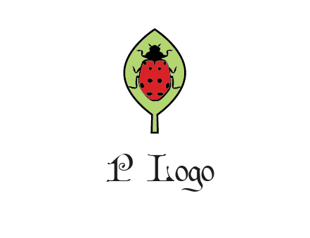 ladybug on leaf logo