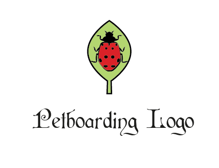 ladybug on leaf logo