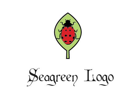 ladybug on leaf logo