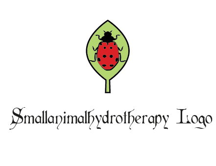 ladybug on leaf logo