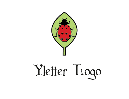 ladybug on leaf logo