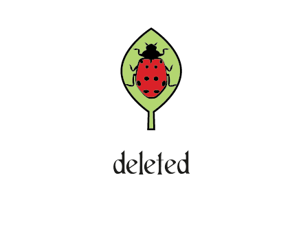 ladybug on leaf logo