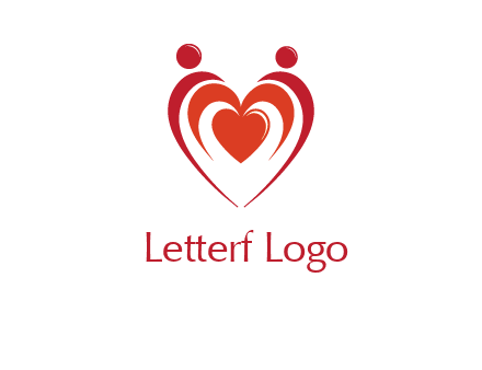 love and dating logo with hearts