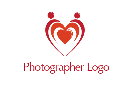 love and dating logo with hearts