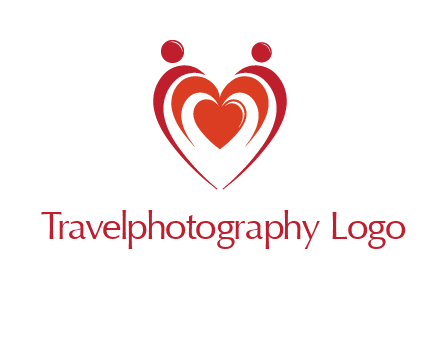 love and dating logo with hearts