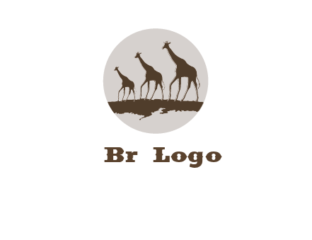 giraffes in circle logo