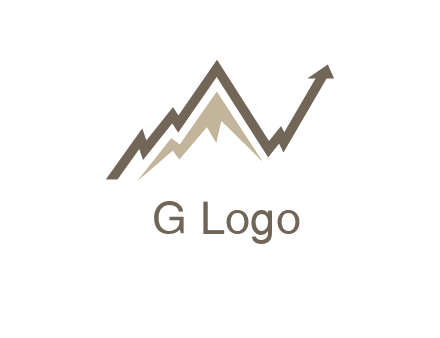 graph showcasing growth logo