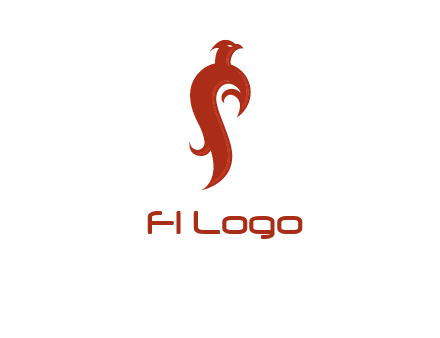 bird logo with phoenix symbol