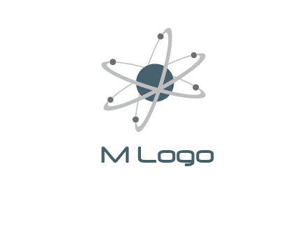 chemistry logo with atom