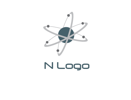 chemistry logo with atom