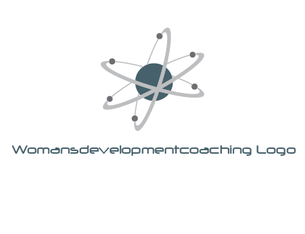 chemistry logo with atom