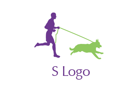 dog walking logo