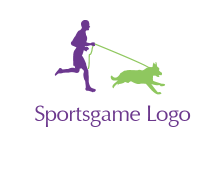 dog walking logo