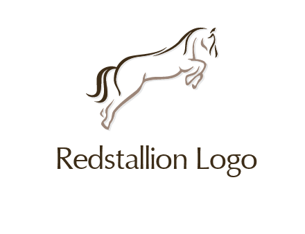 jumping stallion or horse logo