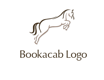 jumping stallion or horse logo