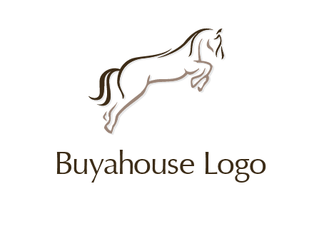 jumping stallion or horse logo