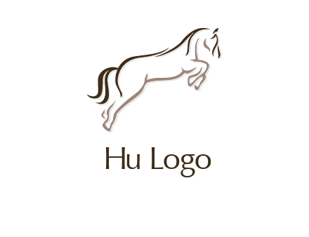 jumping stallion or horse logo