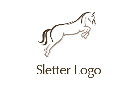 jumping stallion or horse logo