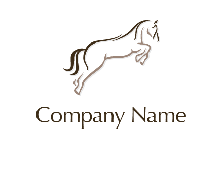 jumping stallion or horse logo