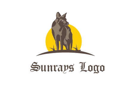 wolf at sunset logo