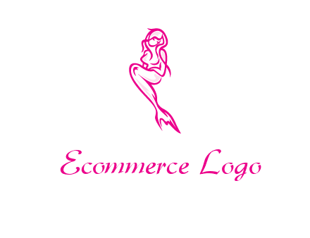 pink mermaid logo