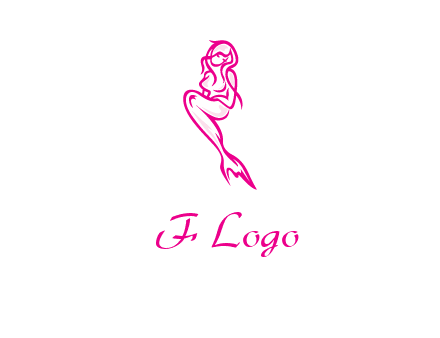 pink mermaid logo