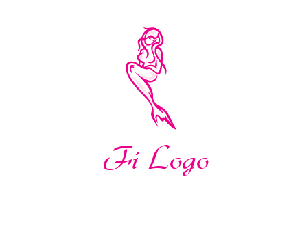 pink mermaid logo