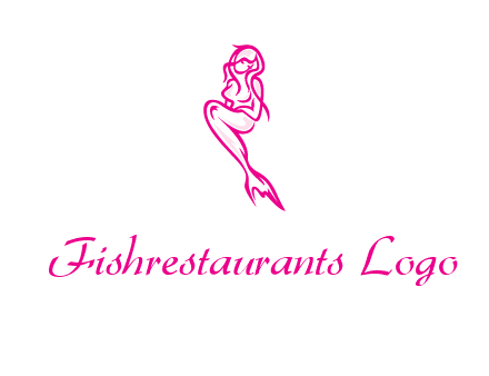 pink mermaid logo