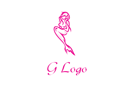 pink mermaid logo