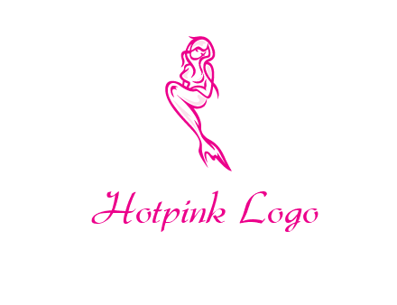 pink mermaid logo