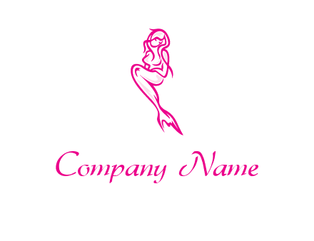 pink mermaid logo