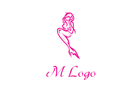 pink mermaid logo