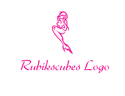 pink mermaid logo