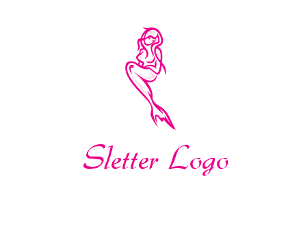 pink mermaid logo