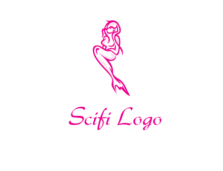 pink mermaid logo