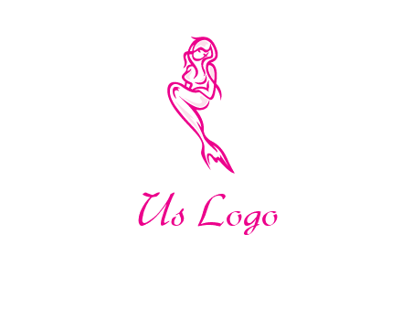 pink mermaid logo