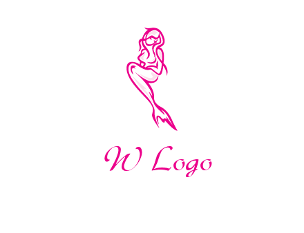 pink mermaid logo