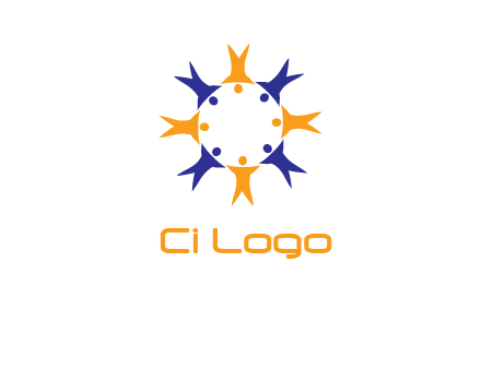 people in a circle logo