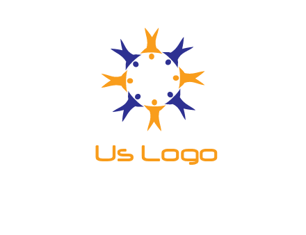 people in a circle logo