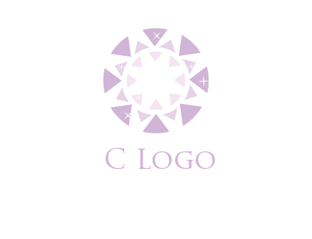 triangles join into a circle logo