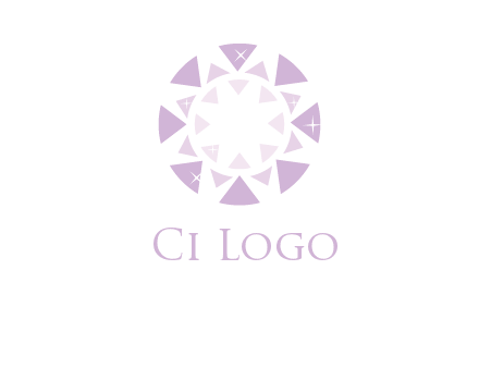 triangles join into a circle logo